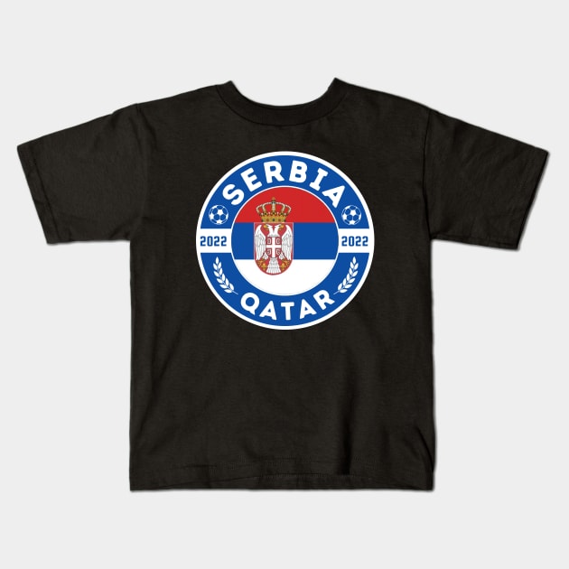 Serbia Football Kids T-Shirt by footballomatic